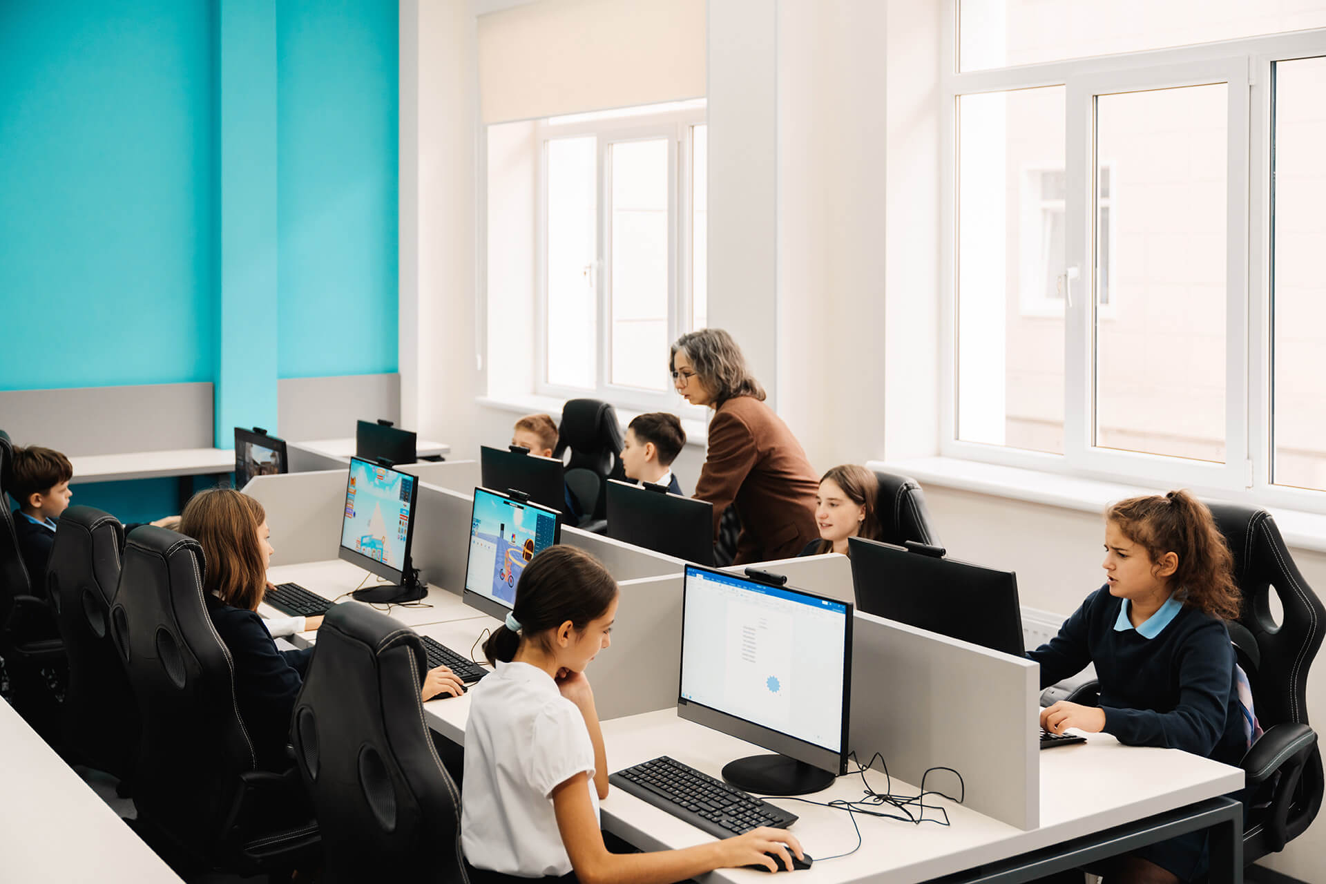 Teacher in a classroom