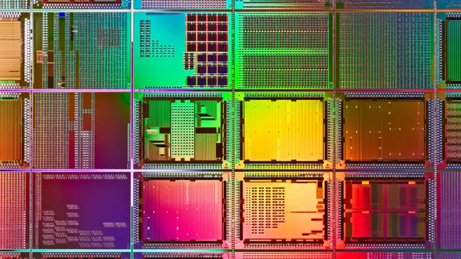 Modern CPU with billions of transistors