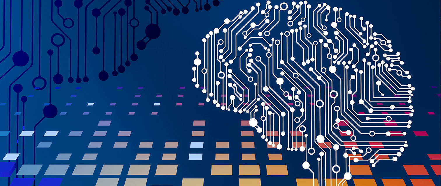 A sleek, modern banner depicting AI technology and digital innovation