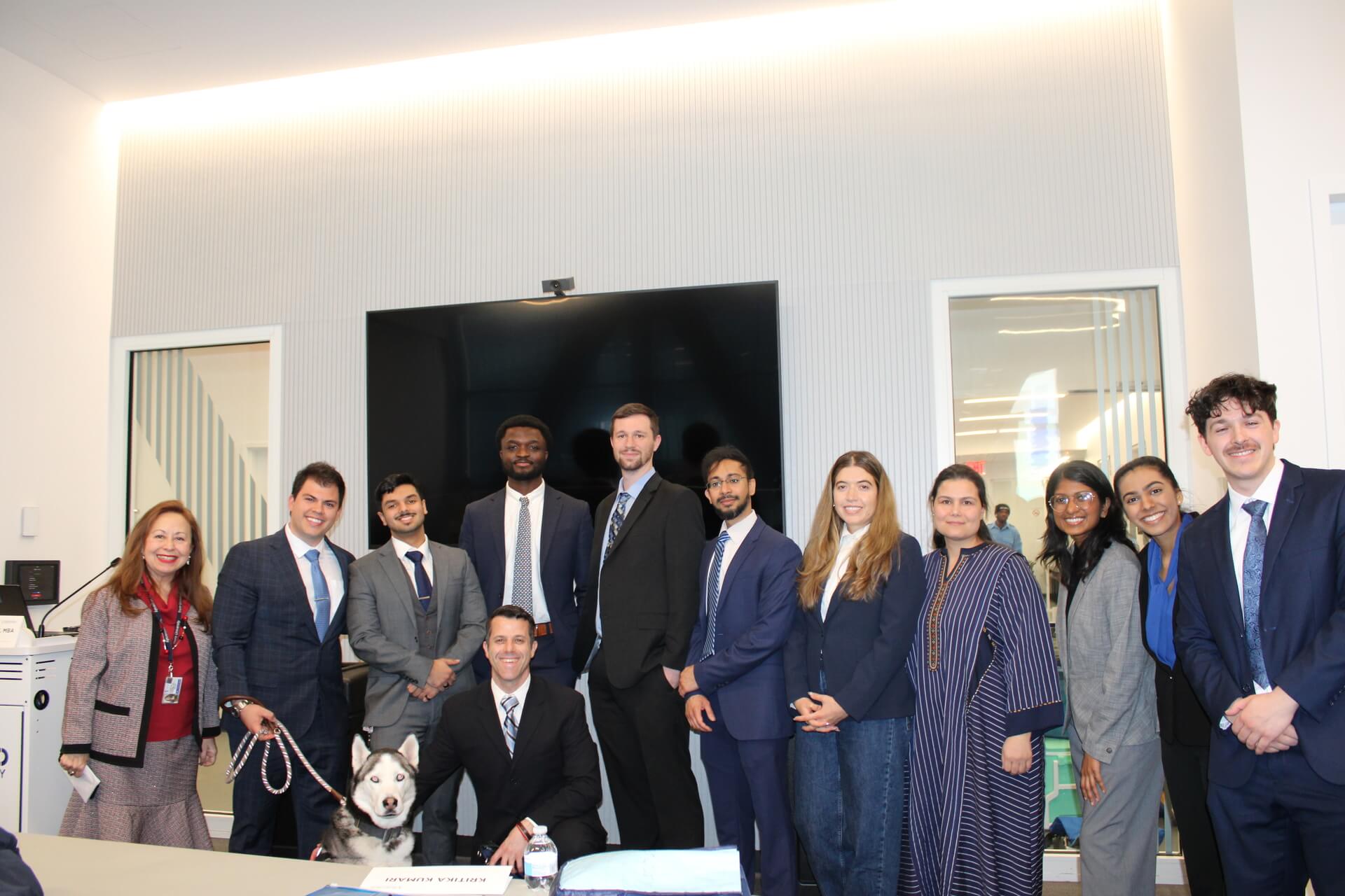 Touro University students presenting their entrepreneurial ventures at the regional competition