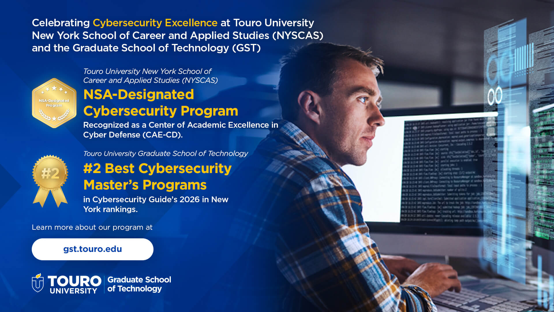 Touro Cybersecurity Master’s Program Ranked #2 in New York (2026 Rankings)